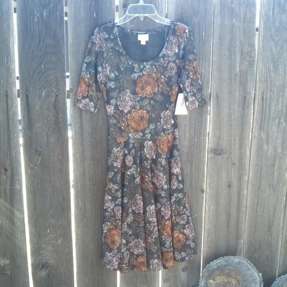 NWT LulaRoe Rose & Daisy Print Dress Cottagecore Romantic FeminineSoftGirl Retro